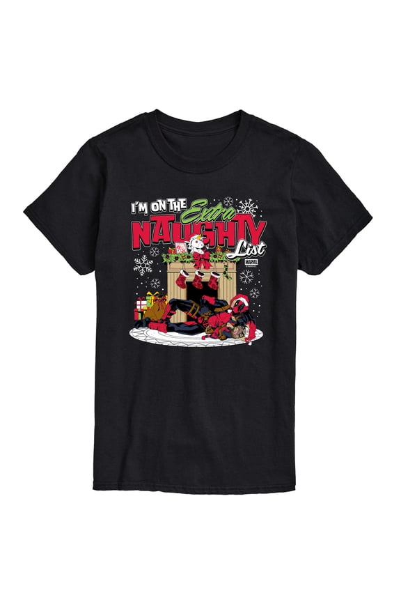 - Deadpool Extra Naughty - Men's Short Sleeve Graphic T-Shirt
