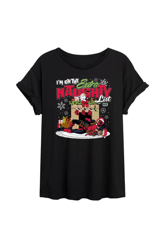 - Deadpool Extra Naughty - Women's Oversized Graphic T-Shirt