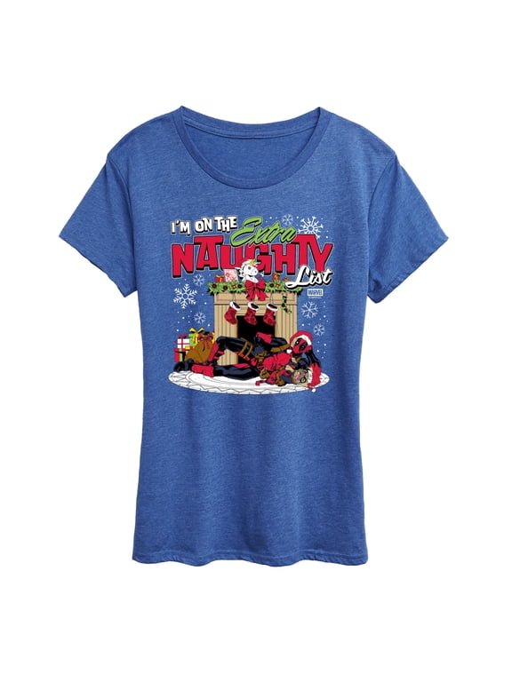 - Deadpool Extra Naughty Women's Short Sleeve Graphic T-Shirt