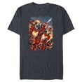 thumbnail image 1 of Marvel Deadpool Family Battle Charge Distressed Comic Art- Short Sleeve Blended T-Shirt for Adults - Customized-Navy Heather, 1 of 5