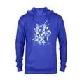 thumbnail image 1 of Marvel Deadpool Family Comic Blue Line Sketch Art- Pullover Hoodie for Adults - Customized-Royal, 1 of 5