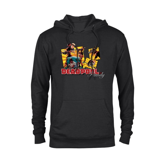 Marvel Deadpool Family Lady ‘Pool Kidpool Dogpool Headpool- Pullover Hoodie for Adults - Customized-Black