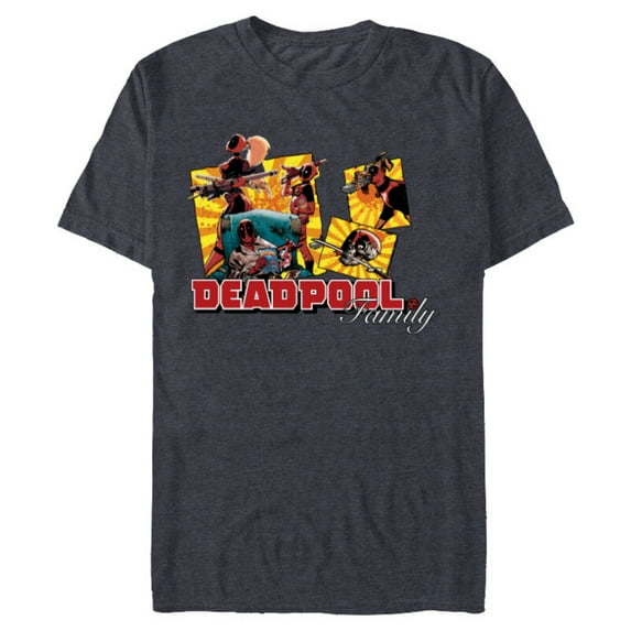 Marvel Deadpool Family Lady ‘Pool Kidpool Dogpool Headpool- Short Sleeve Blended T-Shirt for Adults - Customized-Navy Heather