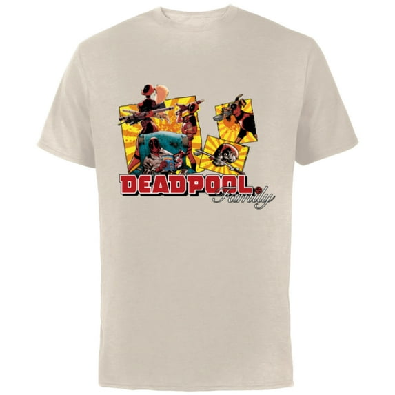 Marvel Deadpool Family Lady ‘Pool Kidpool Dogpool Headpool- Short Sleeve Cotton T-Shirt for Adults - Customized-Natural