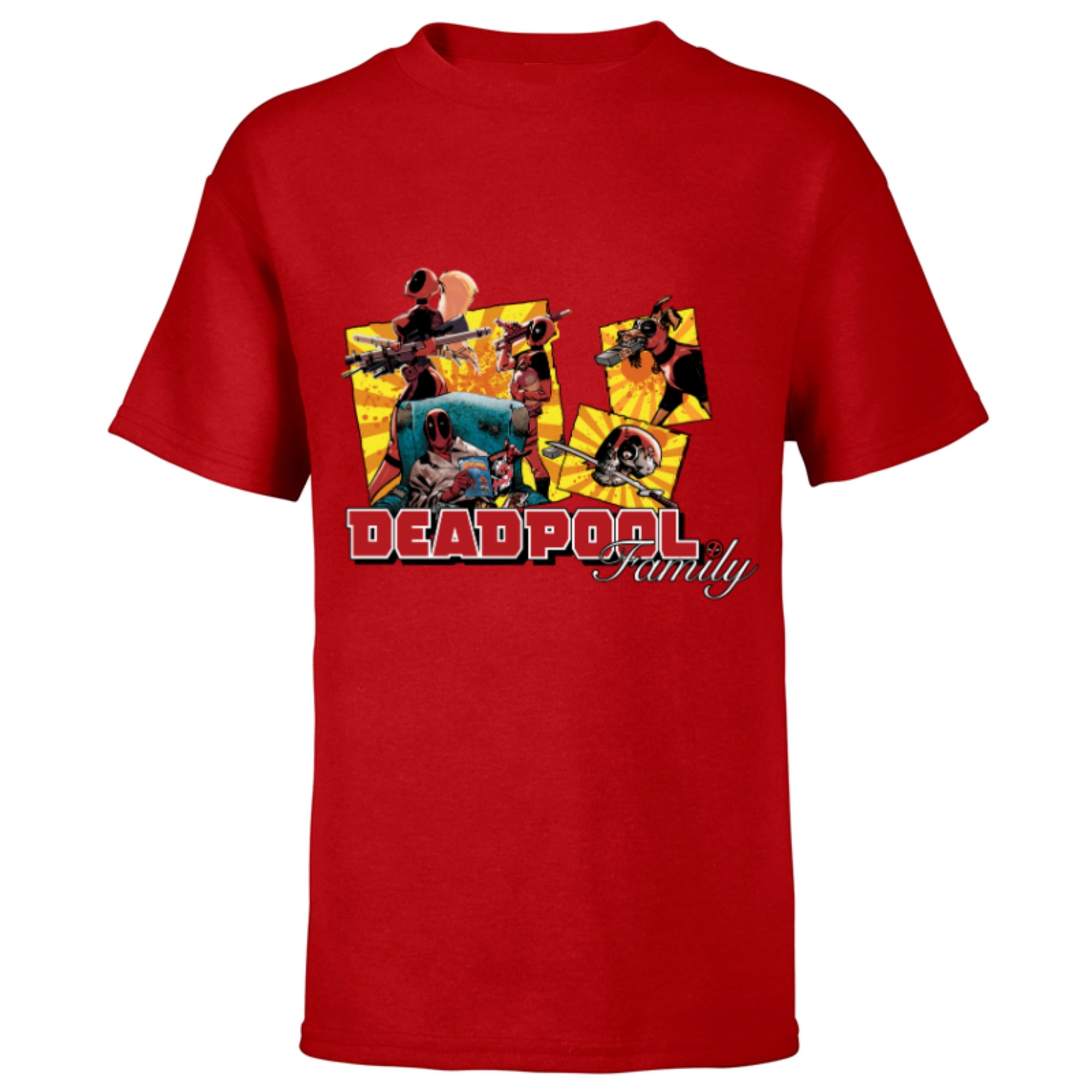 Marvel Deadpool Family Lady ‘Pool Kidpool Dogpool Headpool- Short ...