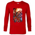 thumbnail image 1 of Marvel Deadpool Family Space Squad Distressed Comic Art- Long Sleeve T-Shirt for Men - Customized-New Red, 1 of 5