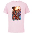 thumbnail image 1 of Marvel Deadpool Family Space Squad Distressed Comic Art- Short Sleeve Cotton T-Shirt for Adults - Customized-Soft Pink, 1 of 5