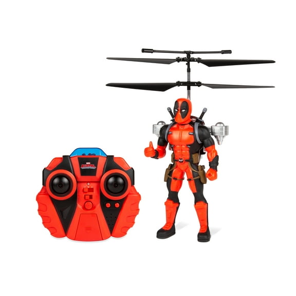 Marvel Deadpool Flying Figure Infrared Helicopter by World Tech Toys. Perfect for Children Ages 8+