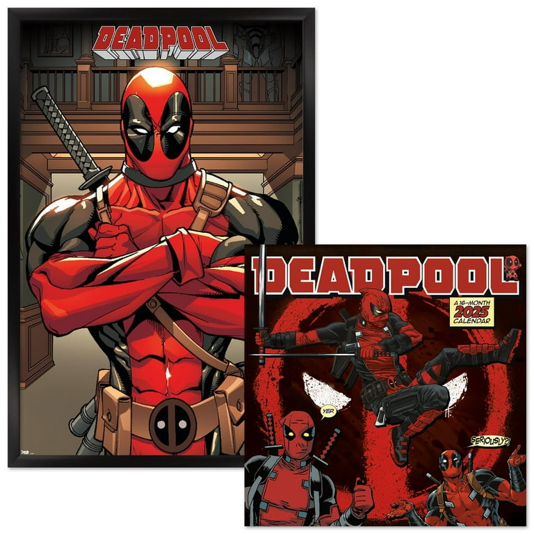 marvel-deadpool-framed-poster-and-2025-calendar-walmart-com