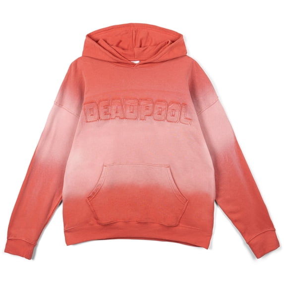 Marvel Deadpool Men's Fleece Pullover Hoodie Coral Pink