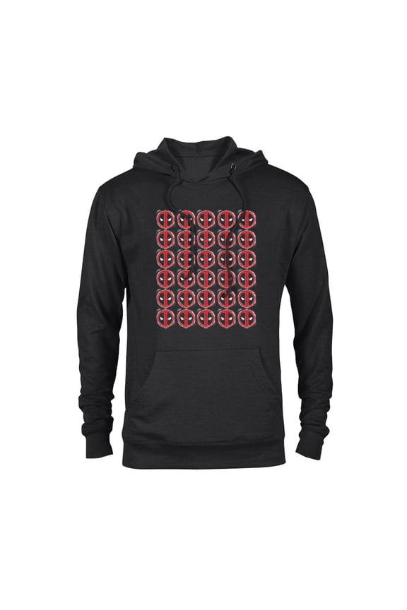 Deadpool Icon Repeat - Pullover Hoodie for Adults - Customized-Black