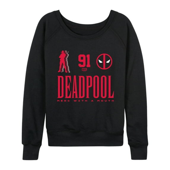 Marvel - Deadpool Jersey - Women's French Terry Long Sleeve Pullover