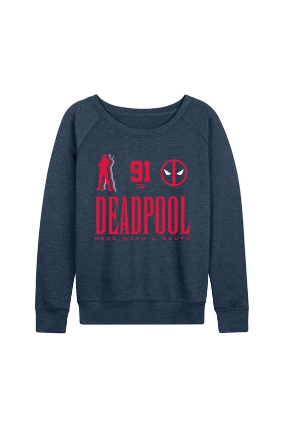 - Deadpool Jersey - Women's French Terry Long Sleeve Pullover