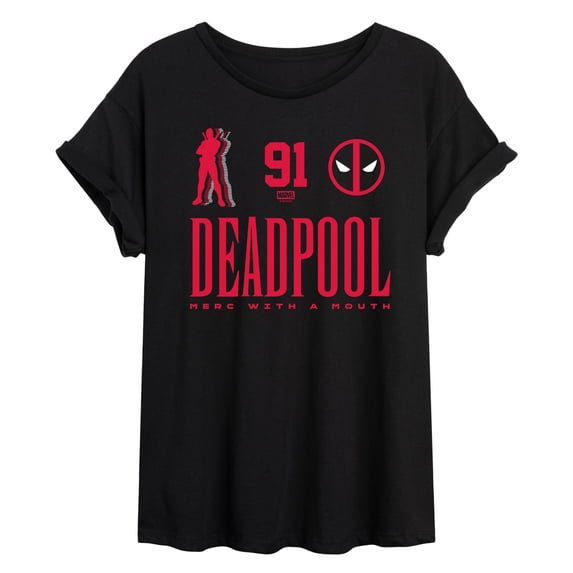 Marvel - Deadpool Jersey - Women's Oversized Graphic T-Shirt