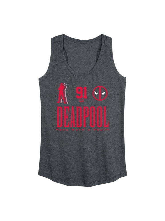 - Deadpool Jersey Women's Graphic Racerback Tank