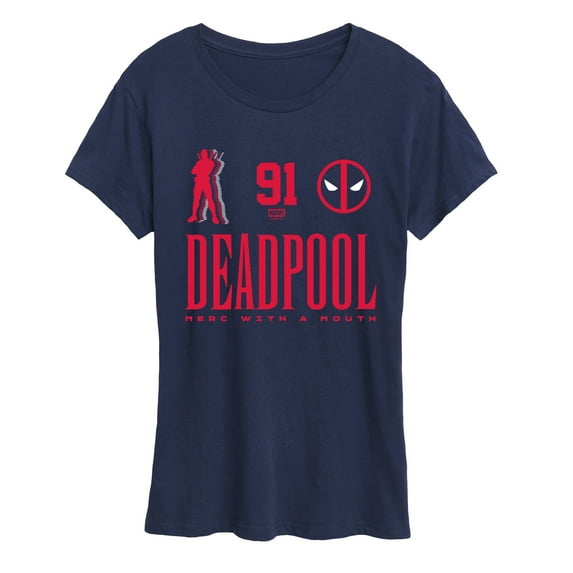 Marvel - Deadpool Jersey - Women's Short Sleeve Graphic T-Shirt