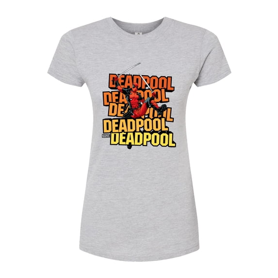 Marvel Deadpool - Katana Pose - Juniors Fitted Graphic T-Shirt
