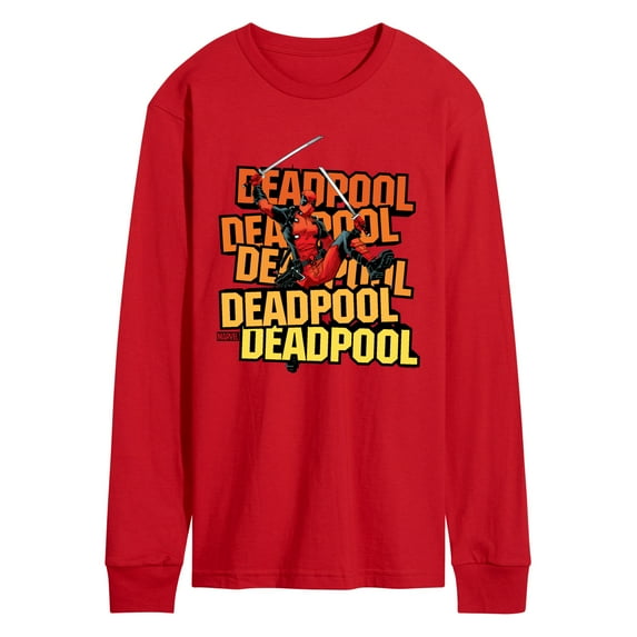 Marvel Deadpool - Katana Pose - Men's Long Sleeve Graphic T-Shirt