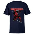 thumbnail image 1 of Marvel Deadpool Katana Pose Mercs for Money Comic Cover Art - Short Sleeve T-Shirt for Kids - Customized-Navy, 1 of 5