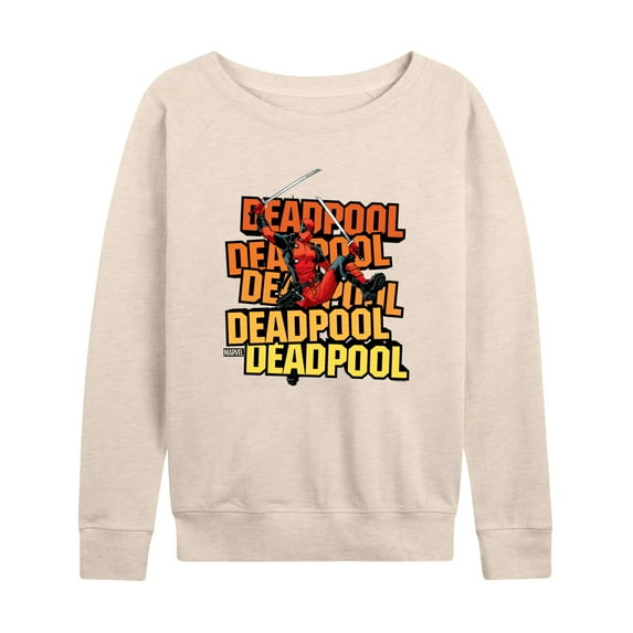 Marvel Deadpool - Katana Pose - Women's French Terry Pullover Sweatshirt