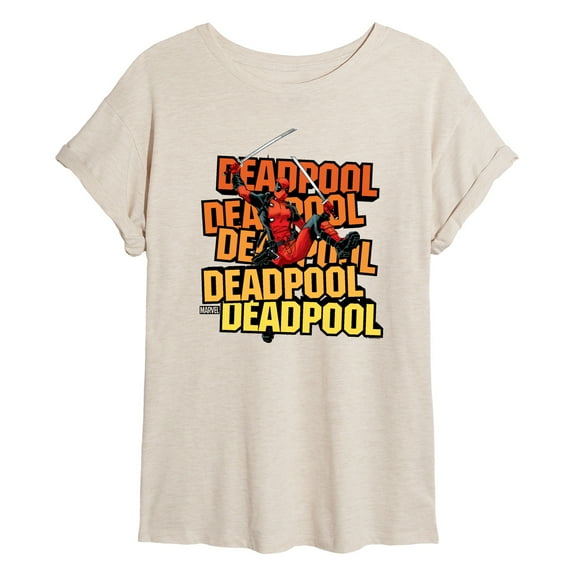 Marvel Deadpool - Katana Pose - Women's Oversized Graphic T-Shirt