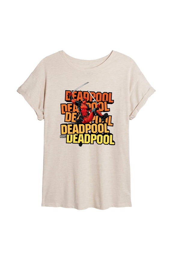 Deadpool - Katana Pose - Women's Oversized Graphic T-Shirt