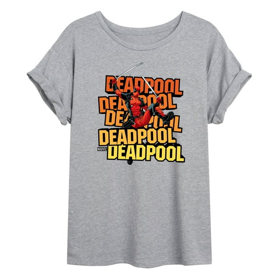 Marvel Deadpool - Katana Pose - Women's Oversized Graphic T-Shirt