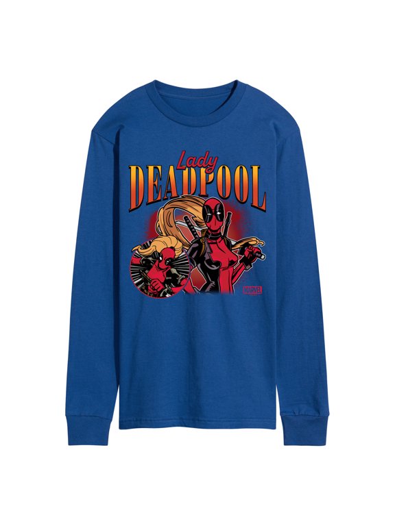 - Lady Deadpool Men's Long Sleeve Graphic T-Shirt