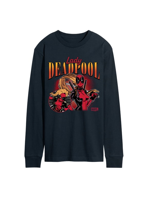 - Lady Deadpool Men's Long Sleeve Graphic T-Shirt