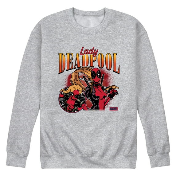Marvel - Deadpool Lady - Men's Long Sleeve Crew Fleece Sweatshirt