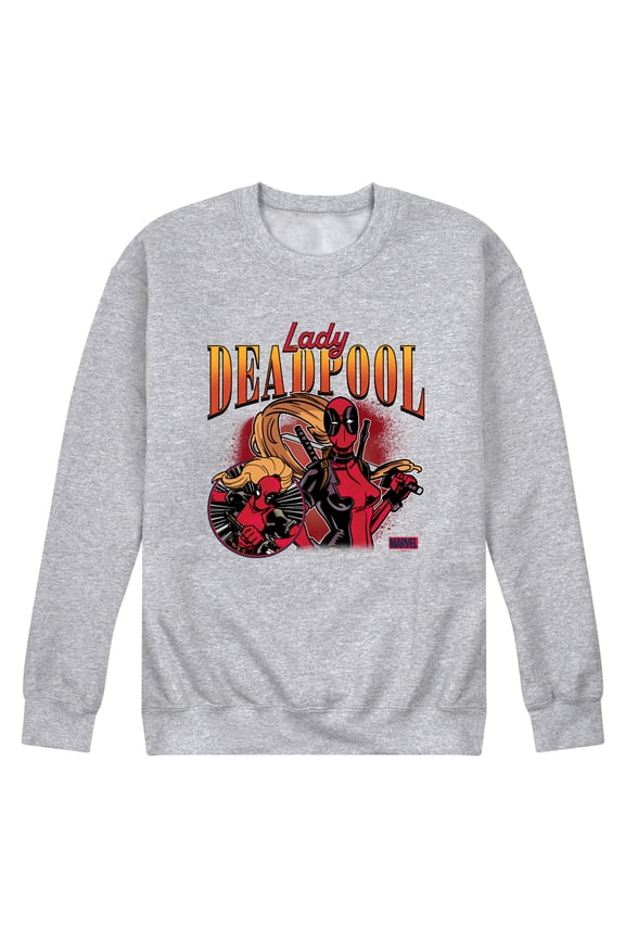 - Deadpool Lady - Men's Long Sleeve Crew Fleece Sweatshirt