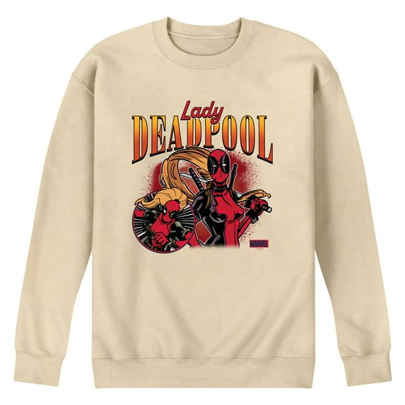 Marvel - Deadpool Lady - Men's Long Sleeve Crew Fleece Sweatshirt