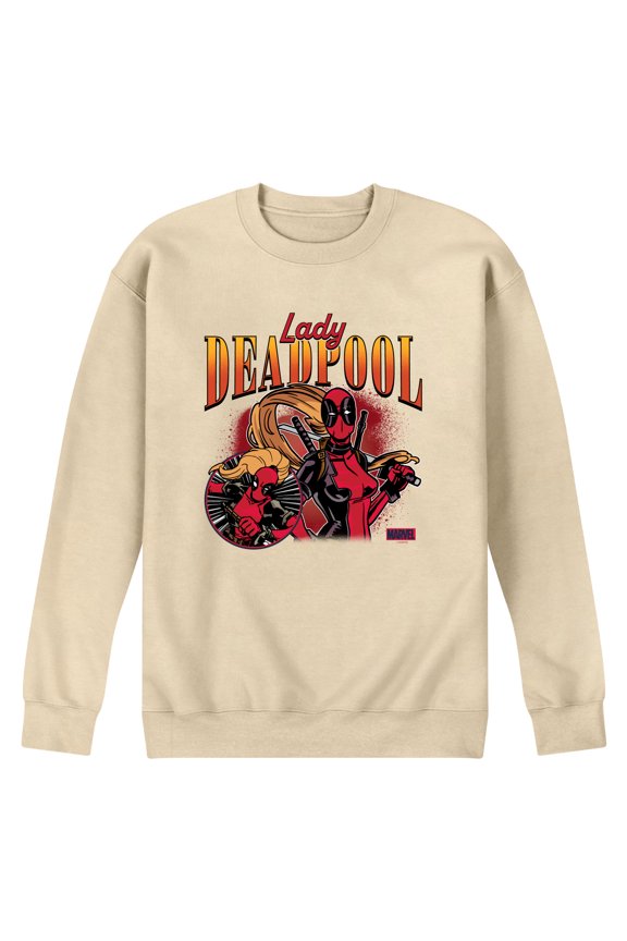 - Deadpool Lady - Men's Long Sleeve Crew Fleece Sweatshirt