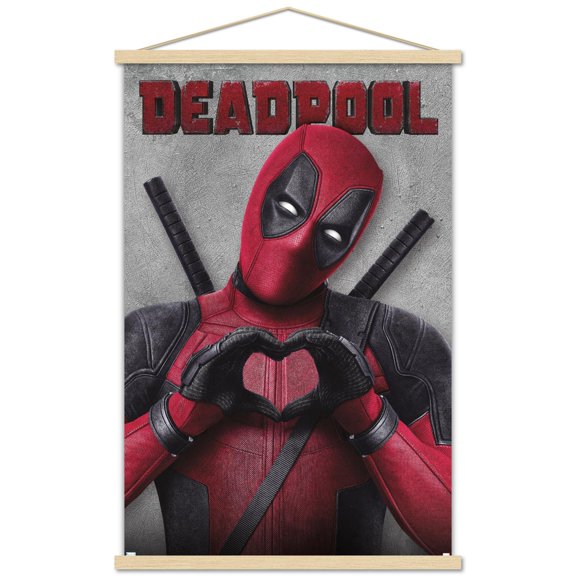 Marvel Deadpool Legacy - Heart Wall Poster with Magnetic Frame, 22.375" x 34"