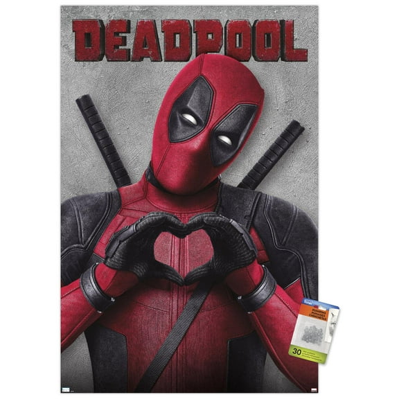 Marvel Deadpool Legacy - Heart Wall Poster with Pushpins, 22.375" x 34"