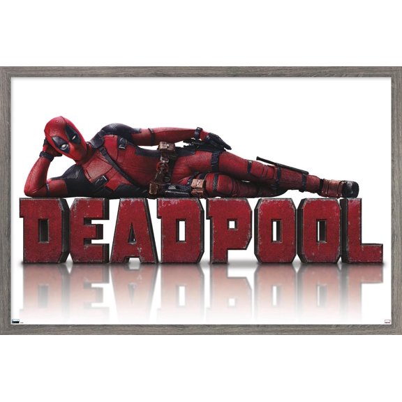 Marvel Deadpool Legacy - Lying Down Wall Poster, 22.375" x 34" Framed