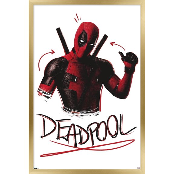 Marvel Deadpool Legacy - Thumbs up Wall Poster, 22.375" x 34" Framed