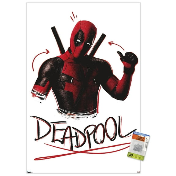 Marvel Deadpool Legacy - Thumbs up Wall Poster with Pushpins, 22.375" x 34"