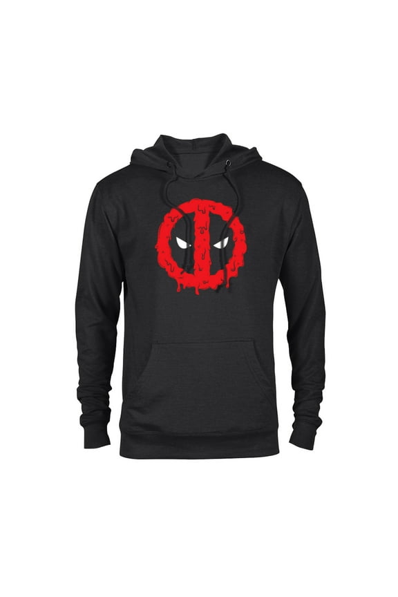 Deadpool Logo Melting Paint Drip - Pullover Hoodie for Adults - Customized-Black