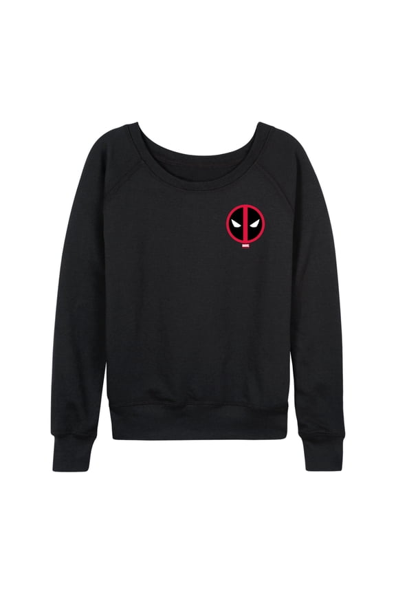 - Deadpool Logo - Women's French Terry Long Sleeve Pullover