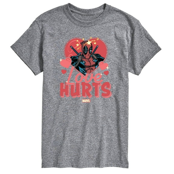 Marvel Deadpool - Love Hurts - Men's Short Sleeve Graphic T-Shirt