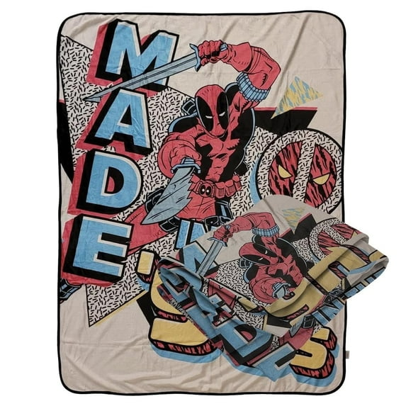 Marvel Deadpool Made in The 90s Softest Comfy Throw Blanket for Adults & Kids| Measures 60 x 45 Inches