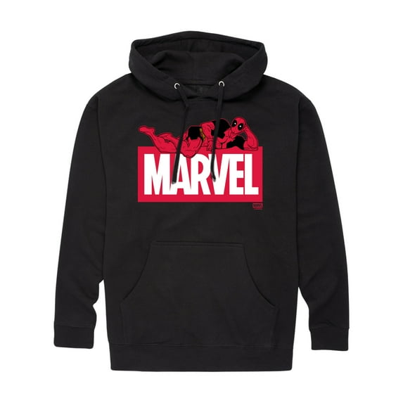 Marvel - Deadpool Marvel Logo - Men's Long Sleeve Fleece Pullover Hoodie