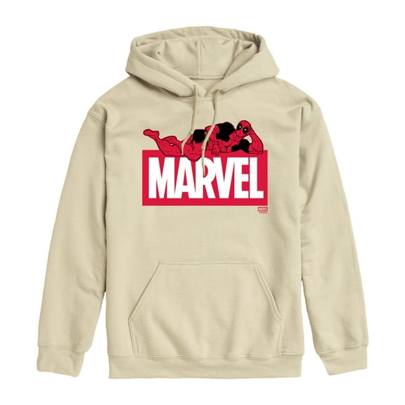 Marvel - Deadpool Marvel Logo - Men's Long Sleeve Fleece Pullover Hoodie