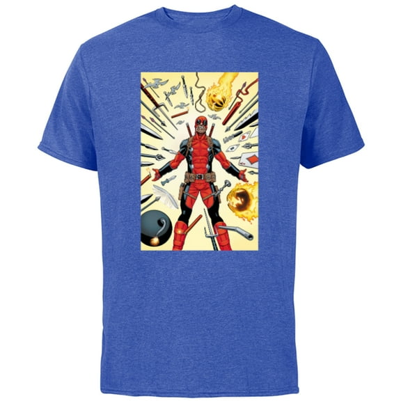 Marvel Deadpool Marvel Universe vs. Deadpool Comic Cover Art - Short Sleeve Cotton T-Shirt for Adults - Customized-Royal Heather