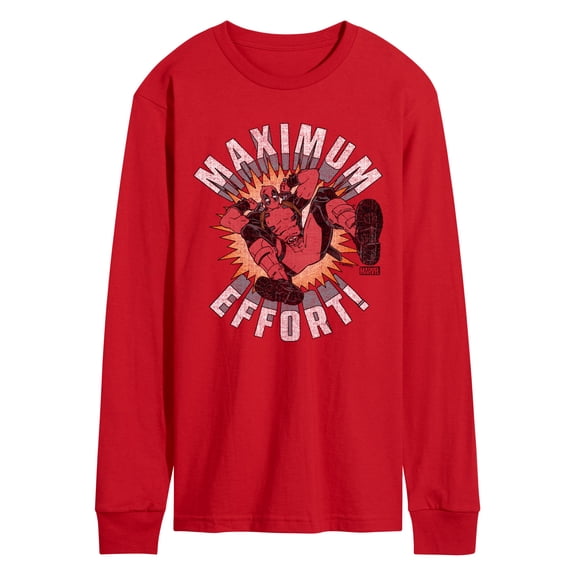 Marvel Deadpool - Maximum Effort - Men's Long Sleeve Graphic T-Shirt