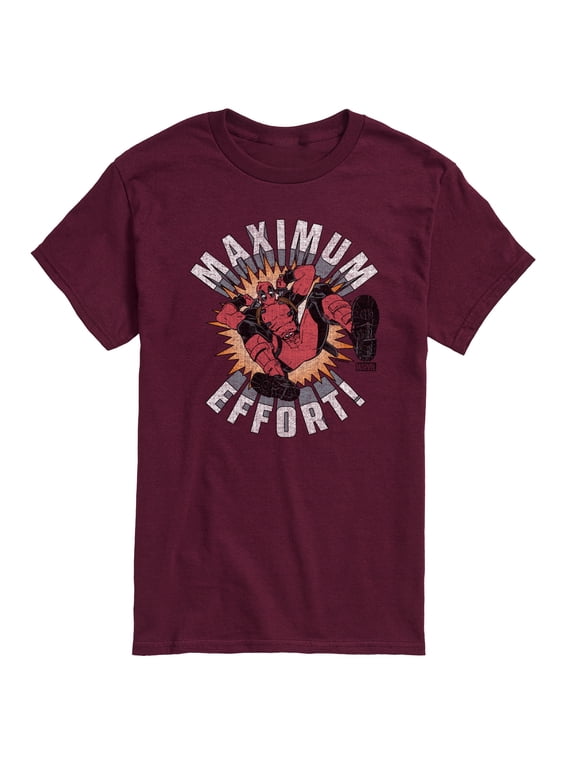 - Deadpool Maximum Effort Men's Short Sleeve Graphic T-Shirt