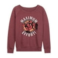 thumbnail image 1 of Marvel Deadpool - Maximum Effort - Women's French Terry Pullover Sweatshirt, 1 of 5