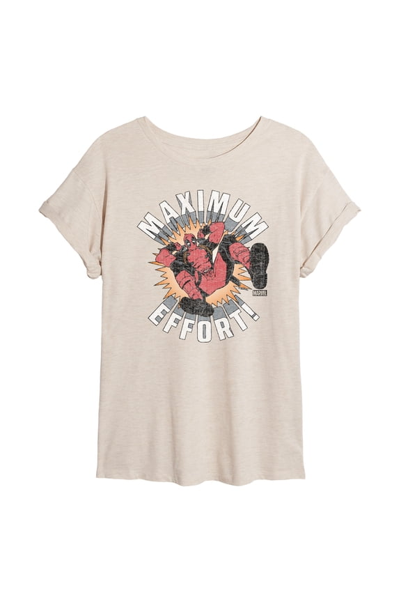 Deadpool - Maximum Effort - Women's Oversized Graphic T-Shirt