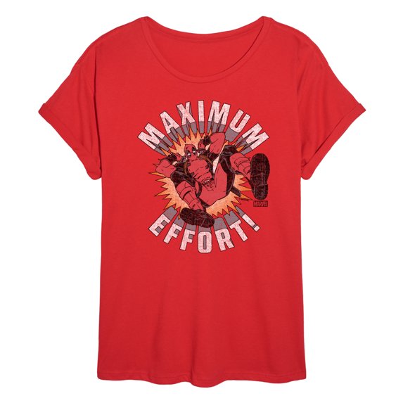 Marvel Deadpool - Maximum Effort - Women's Oversized Graphic T-Shirt